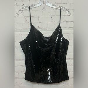 Express Black Sequin Tank